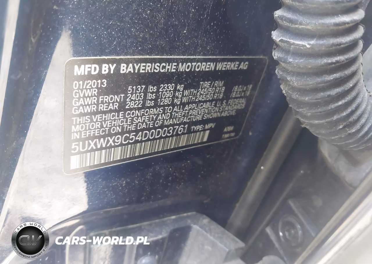 2013 BMW X3 xDrive28I VIN:5UXWX9C54D0D03761 - 9