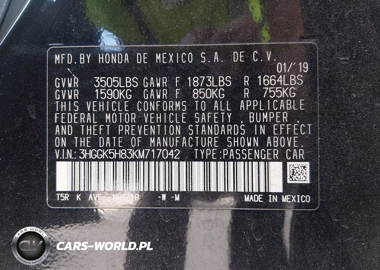 2019 Honda Fit Ex VIN:3HGGK5H83KM717042 - 9