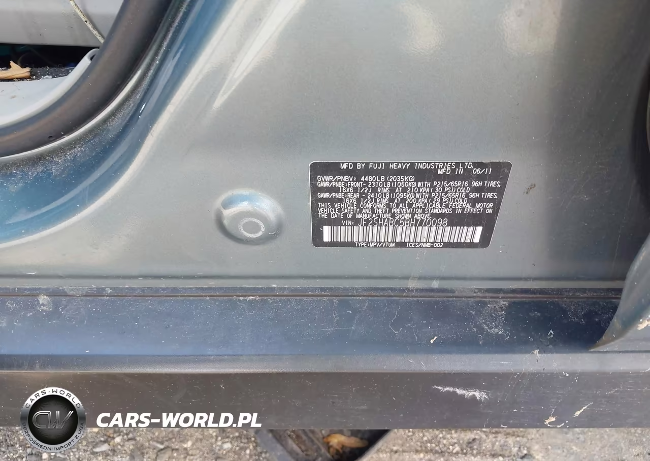 2011 Subaru Forester 2.5X VIN:JF2SHABC5BH770098 - 9