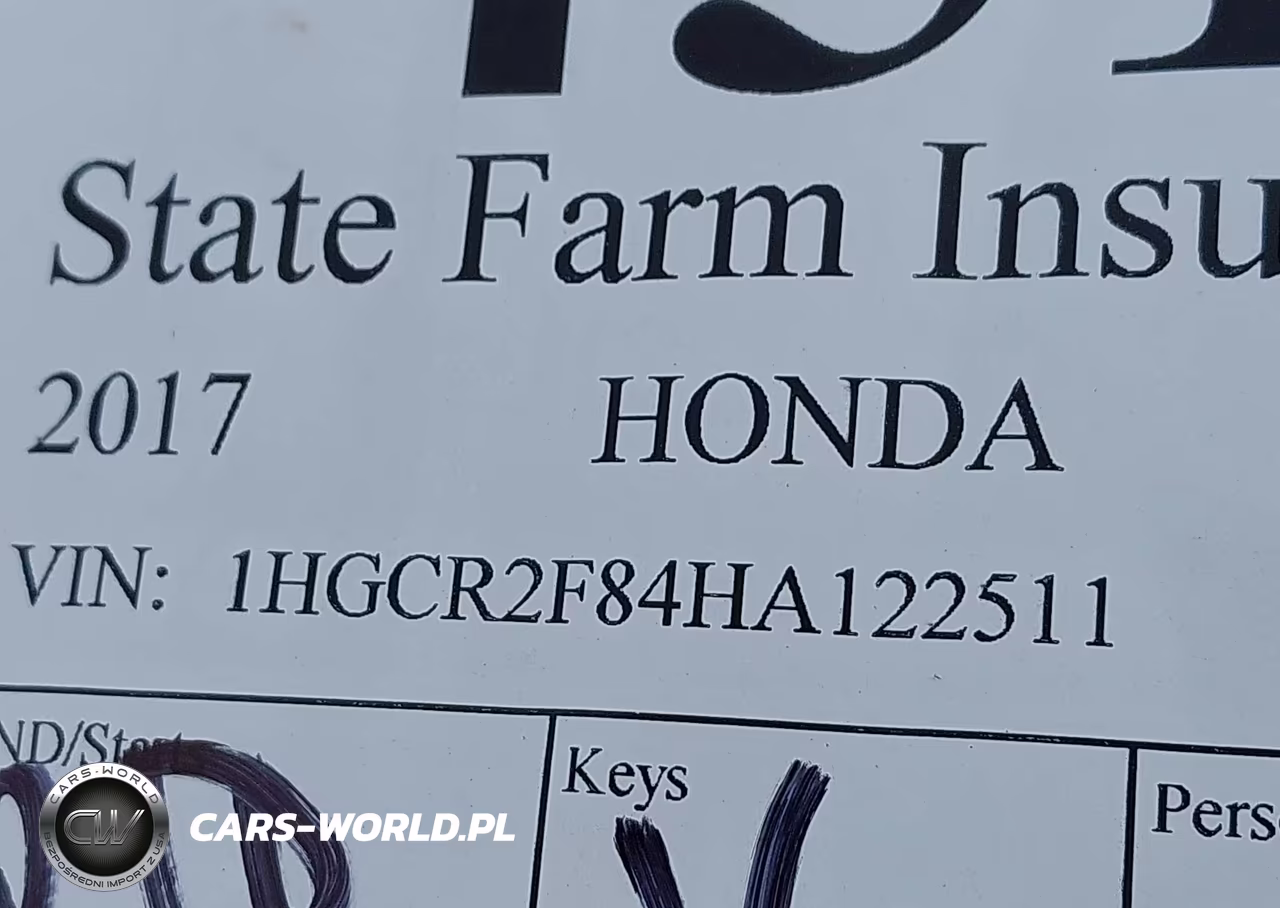 2017 Honda Accord Ex-L VIN:1HGCR2F84HA122511 - 9