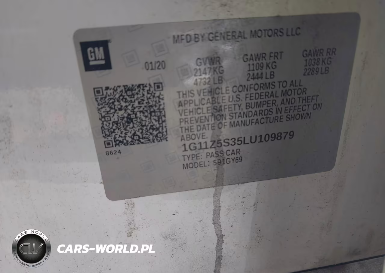 2020 Chevrolet Impala Fwd Lt VIN:1G11Z5S35LU109879 - 9