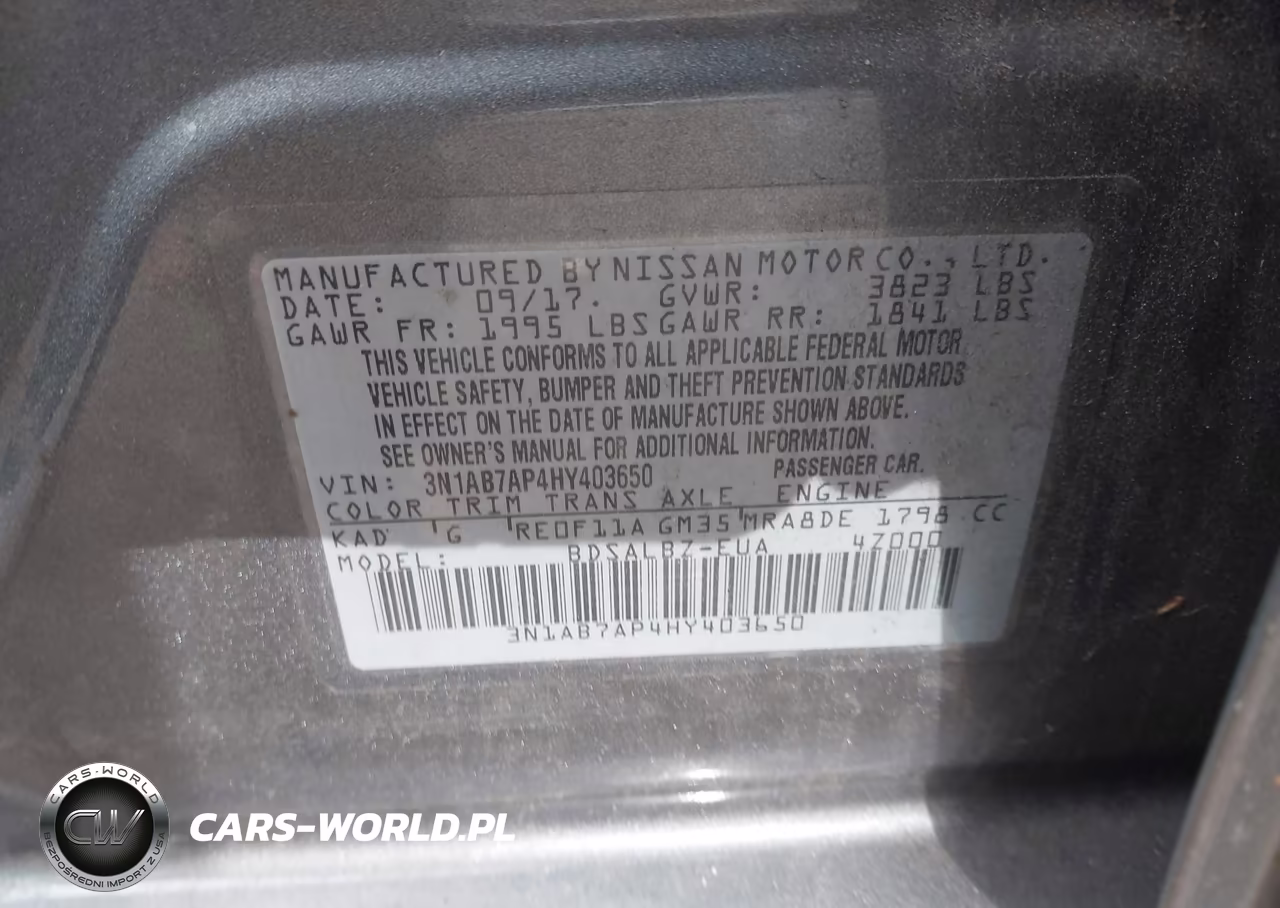 2017 Nissan Sentra S VIN:3N1AB7AP4HY403650 - 9