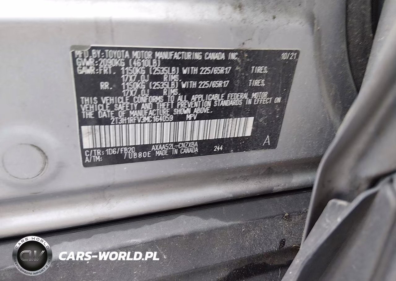 2021 Toyota Rav4 Le VIN:2T3H1RFV3MC164059 - 9