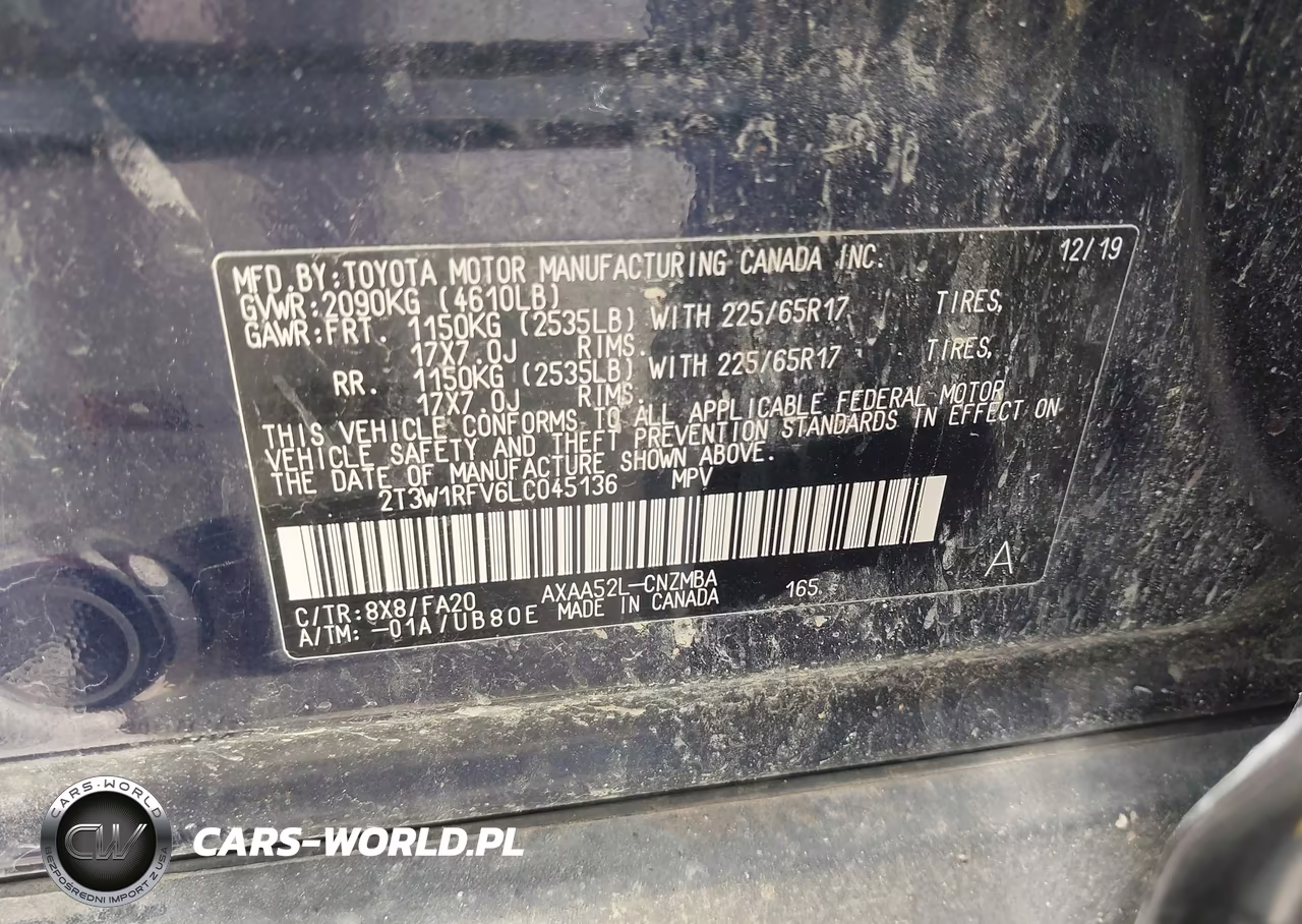 2020 Toyota Rav4 Xle VIN:2T3W1RFV6LC045136 - 9