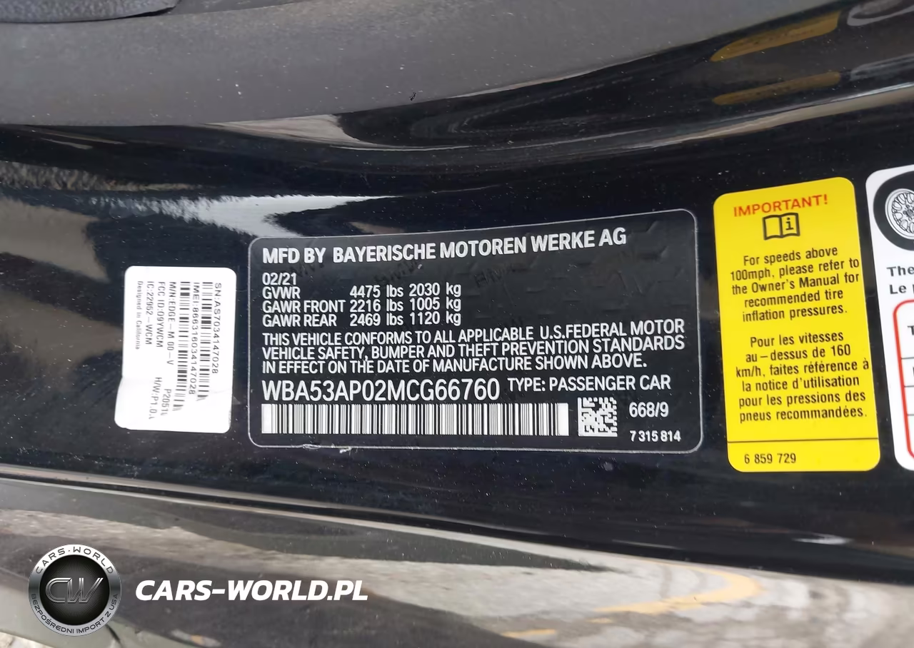2021 BMW 430I VIN:WBA53AP02MCG66760 - 9