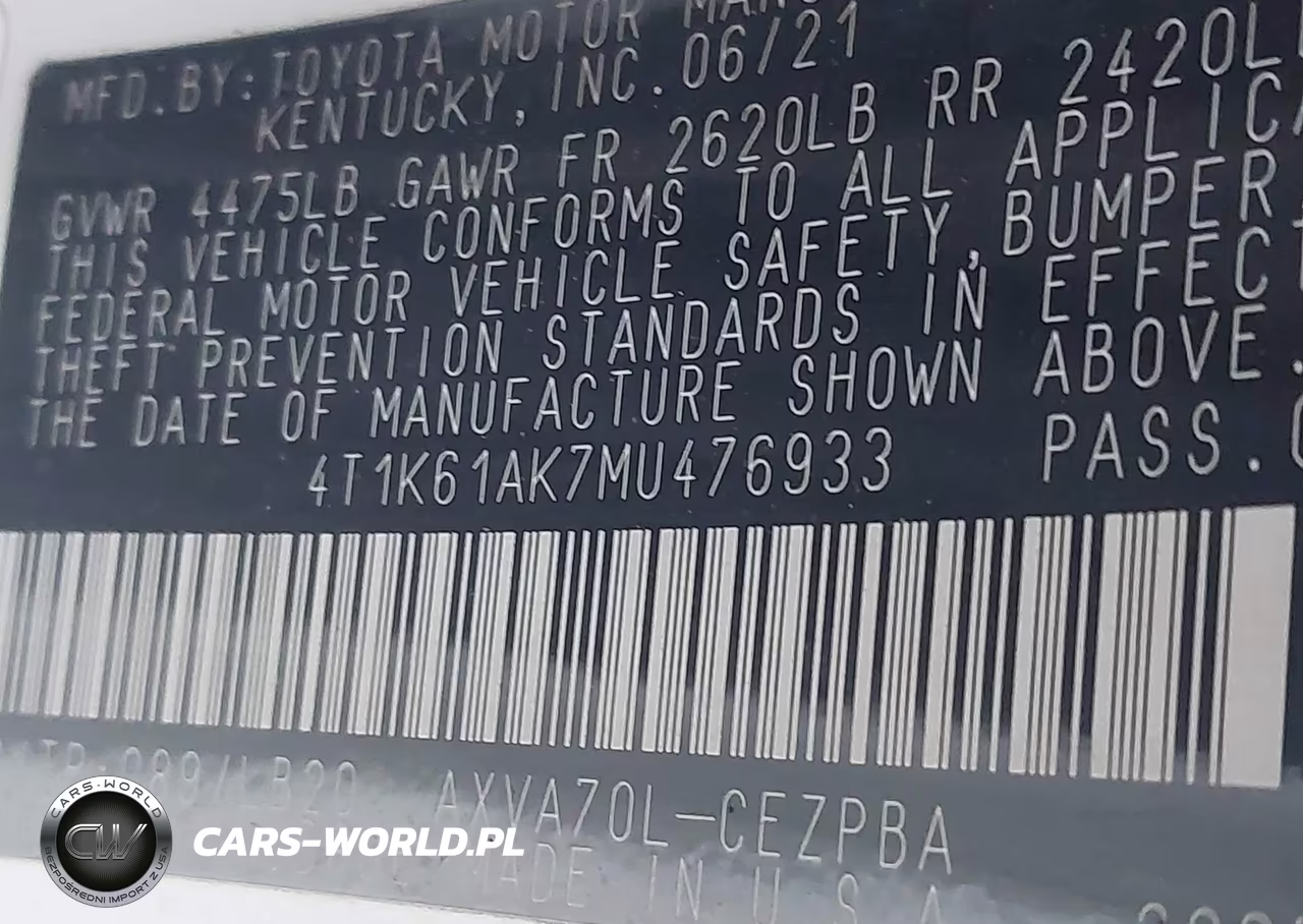 2021 Toyota Camry Xse VIN:4T1K61AK7MU476933 - 9