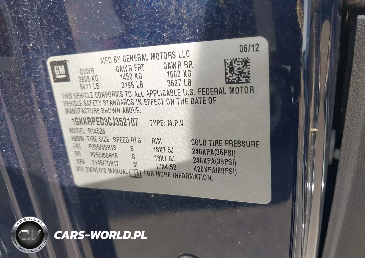 2012 GMC Acadia Sle VIN:1GKKRPED3CJ352107 - 9