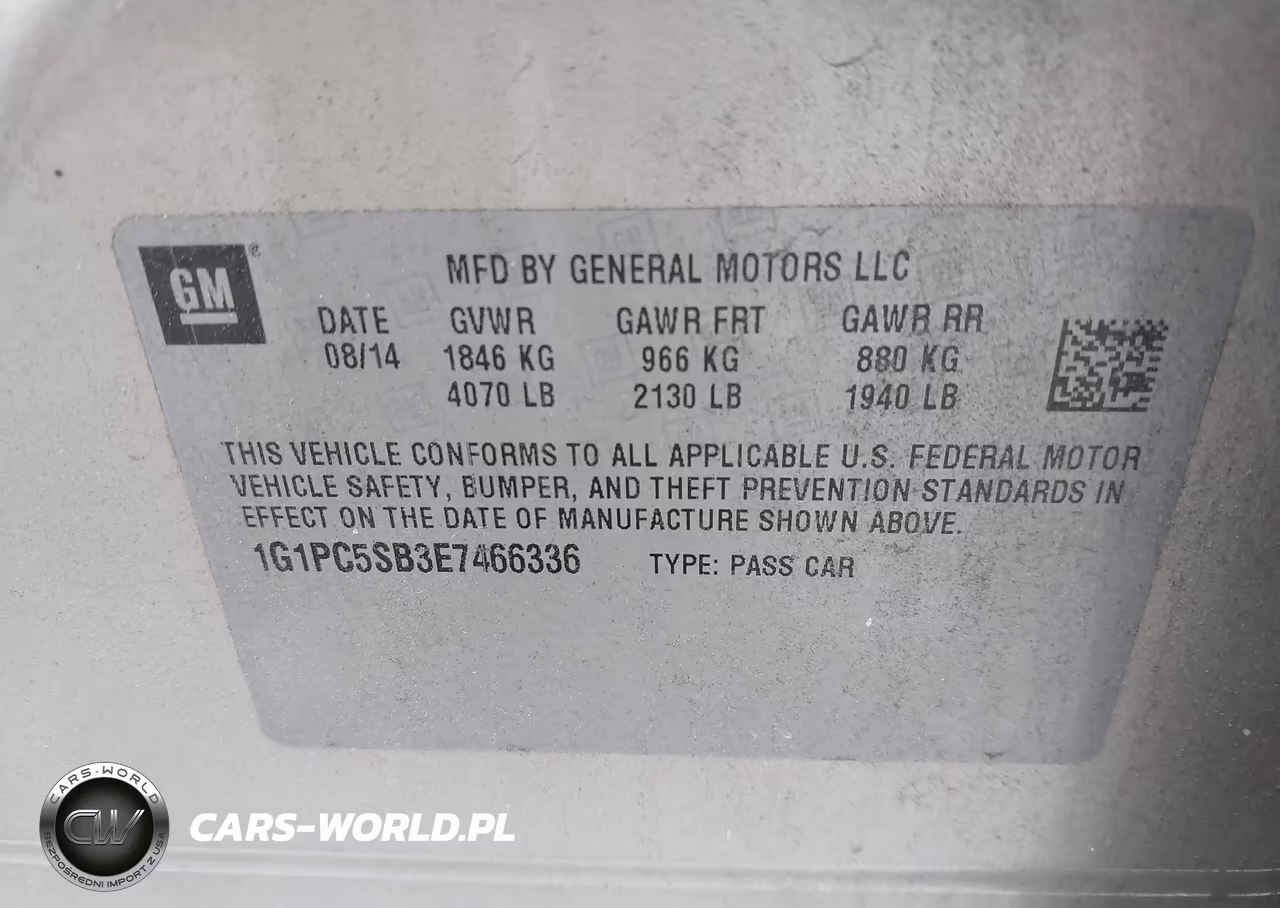 2014 Chevrolet Cruze 1Lt Auto VIN:1G1PC5SB3E7466336 - 9