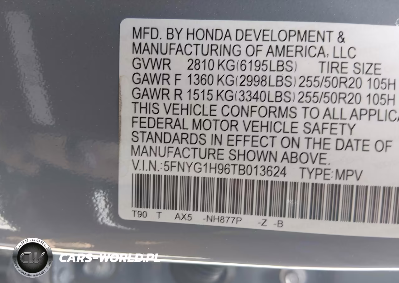 2026 Honda Pilot Black Edition VIN:5FNYG1H96TB013624 - 9