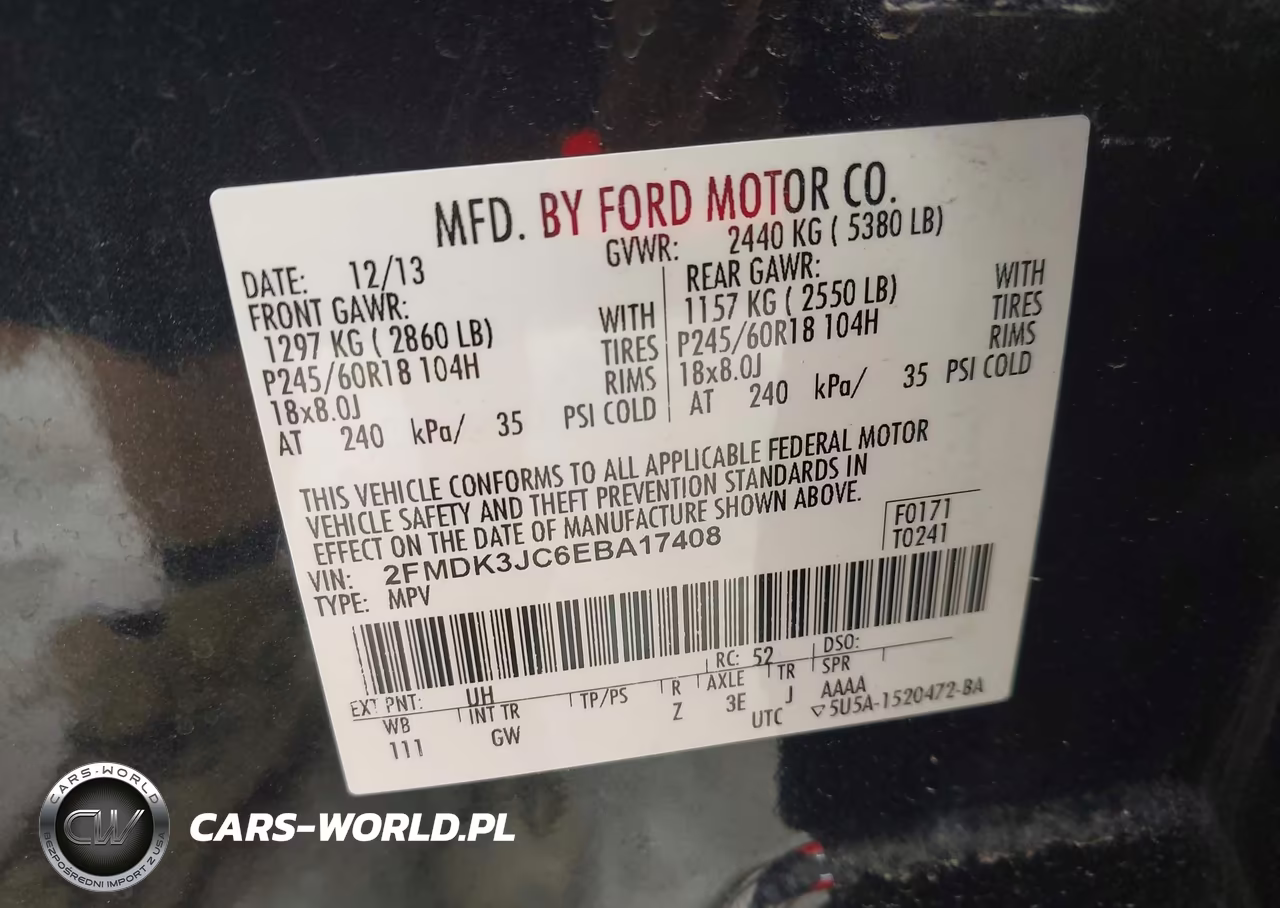2014 Ford Edge Sel VIN:2FMDK3JC6EBA17408 - 9
