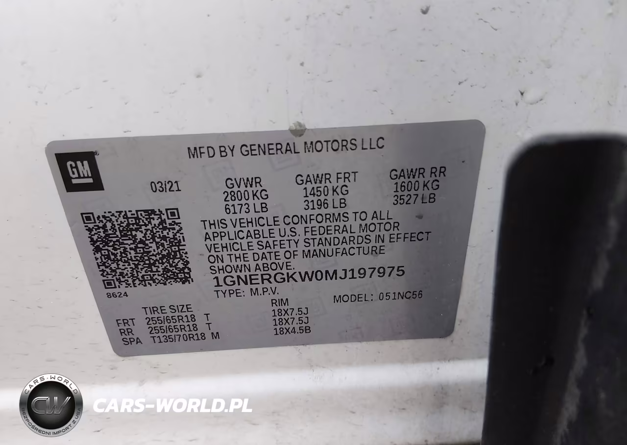 2021 Chevrolet Traverse Fwd Lt Cloth VIN:1GNERGKW0MJ197975 - 9