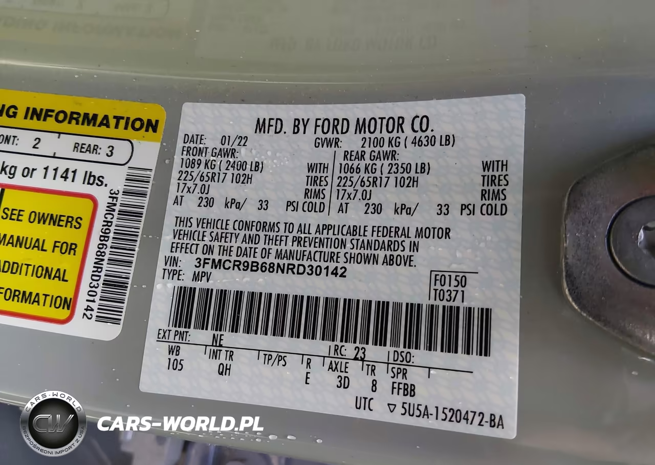 2022 Ford Bronco Sport Big Bend VIN:3FMCR9B68NRD30142 - 9