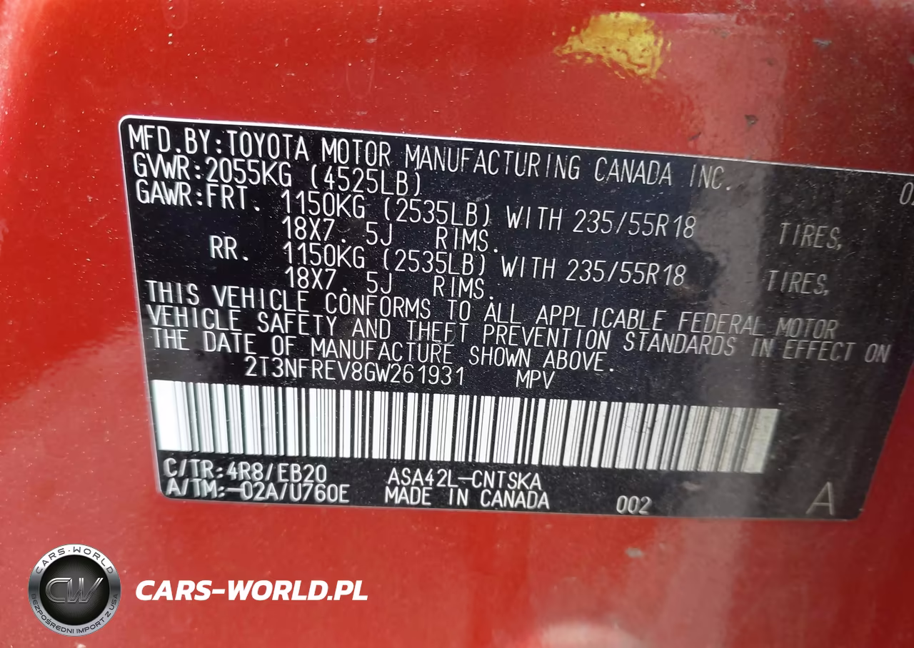 2016 Toyota Rav4 Se VIN:2T3NFREV8GW261931 - 9