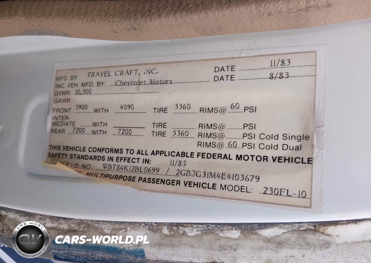 1984 Chevrolet G30 VIN:2GBJG31M4E4103679 - 8