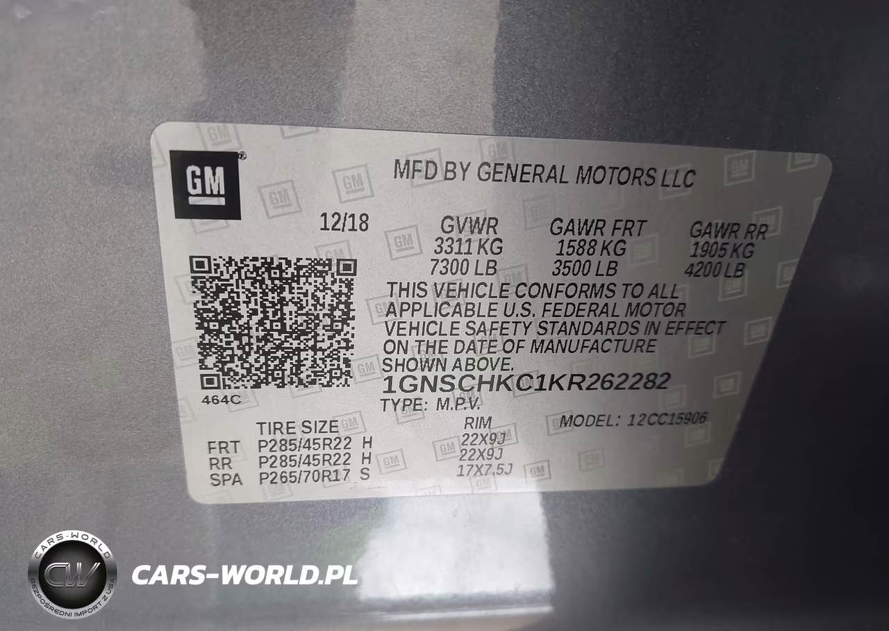 2019 Chevrolet Suburban Lt VIN:1GNSCHKC1KR262282 - 9