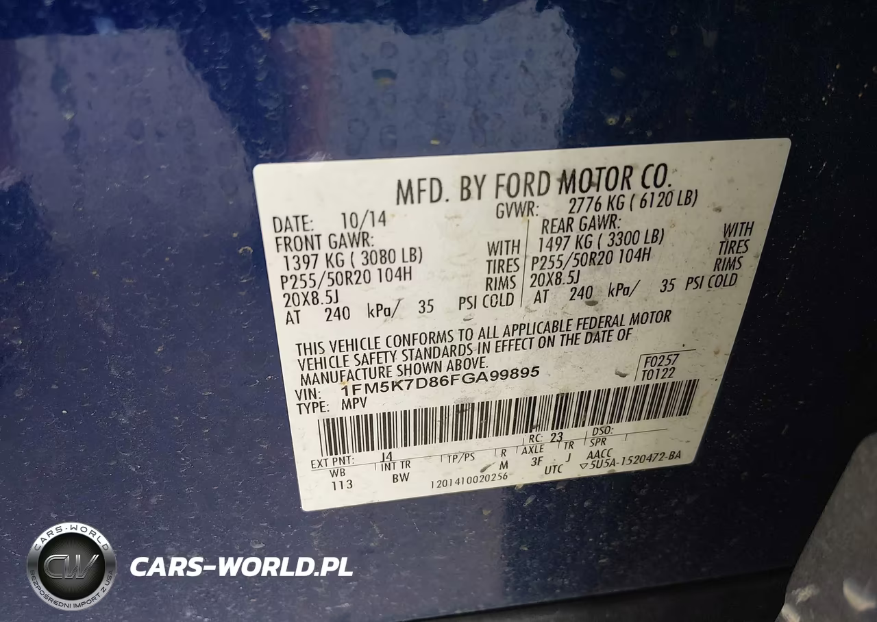 2015 Ford Explorer Xlt VIN:1FM5K7D86FGA99895 - 9