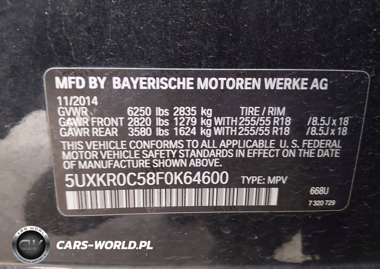 2015 BMW X5 xDrive35I VIN:5UXKR0C58F0K64600 - 9