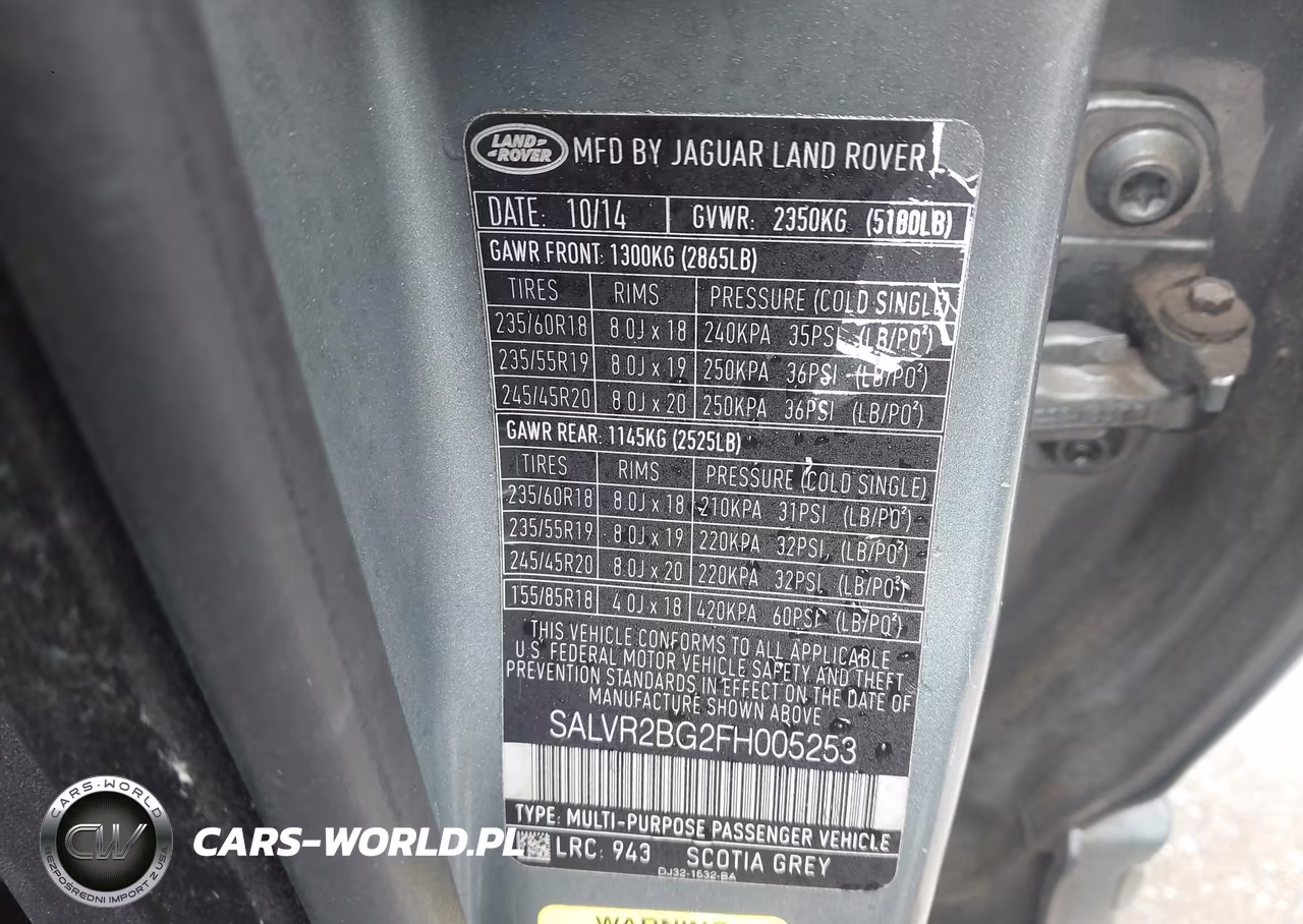 2015 Land Rover Range Rover Evoque Pure VIN:SALVR2BG2FH005253 - 9