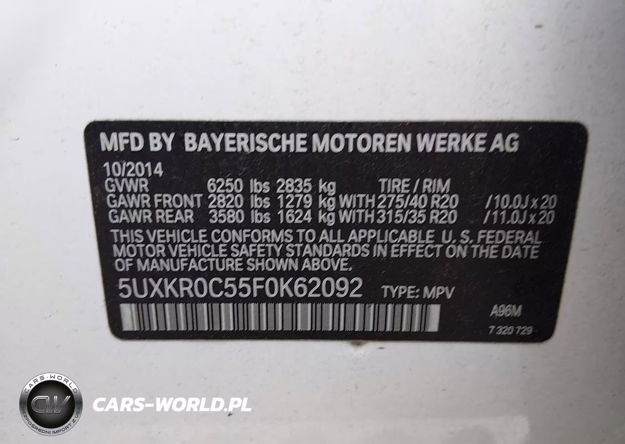 2015 BMW X5 xDrive35I VIN:5UXKR0C55F0K62092 - 9