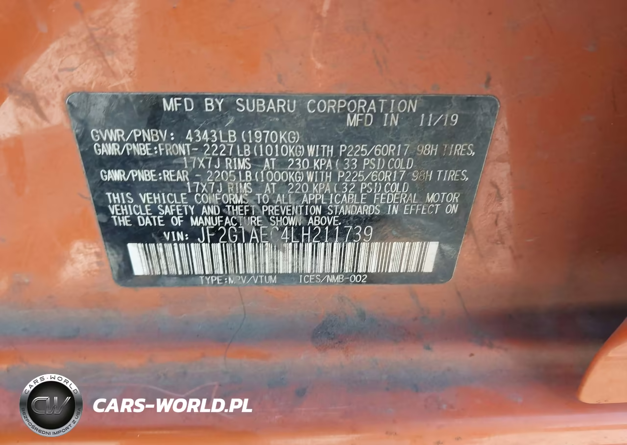 2020 Subaru Crosstrek Premium VIN:JF2GTAEC4LH211739 - 9