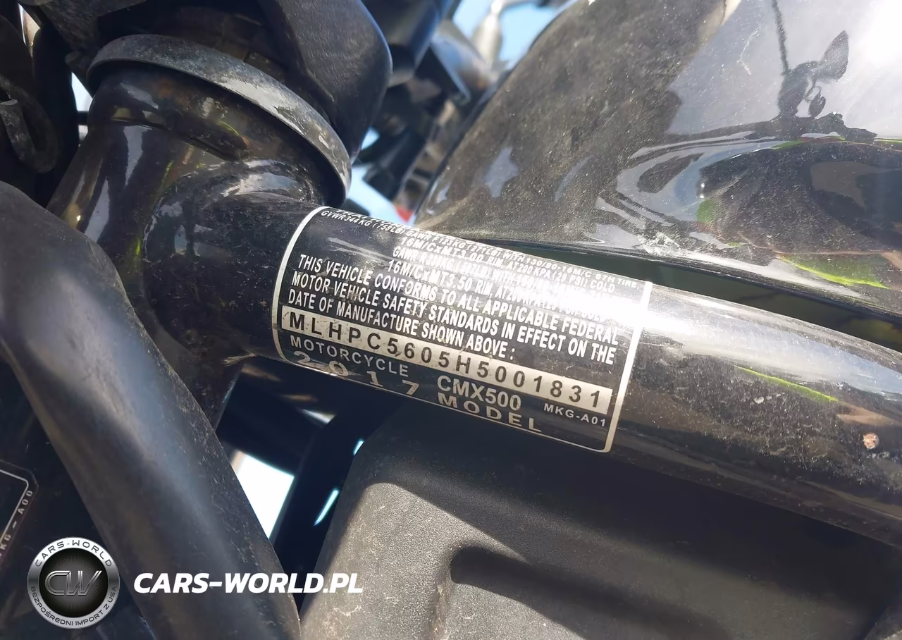 2017 Honda Cmx500 VIN:MLHPC5605H5001831 - 10