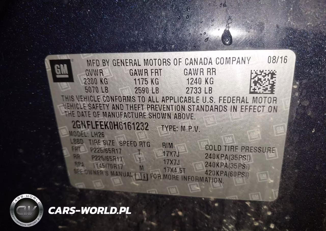 2017 Chevrolet Equinox Lt VIN:2GNFLFEK0H6161232 - 9
