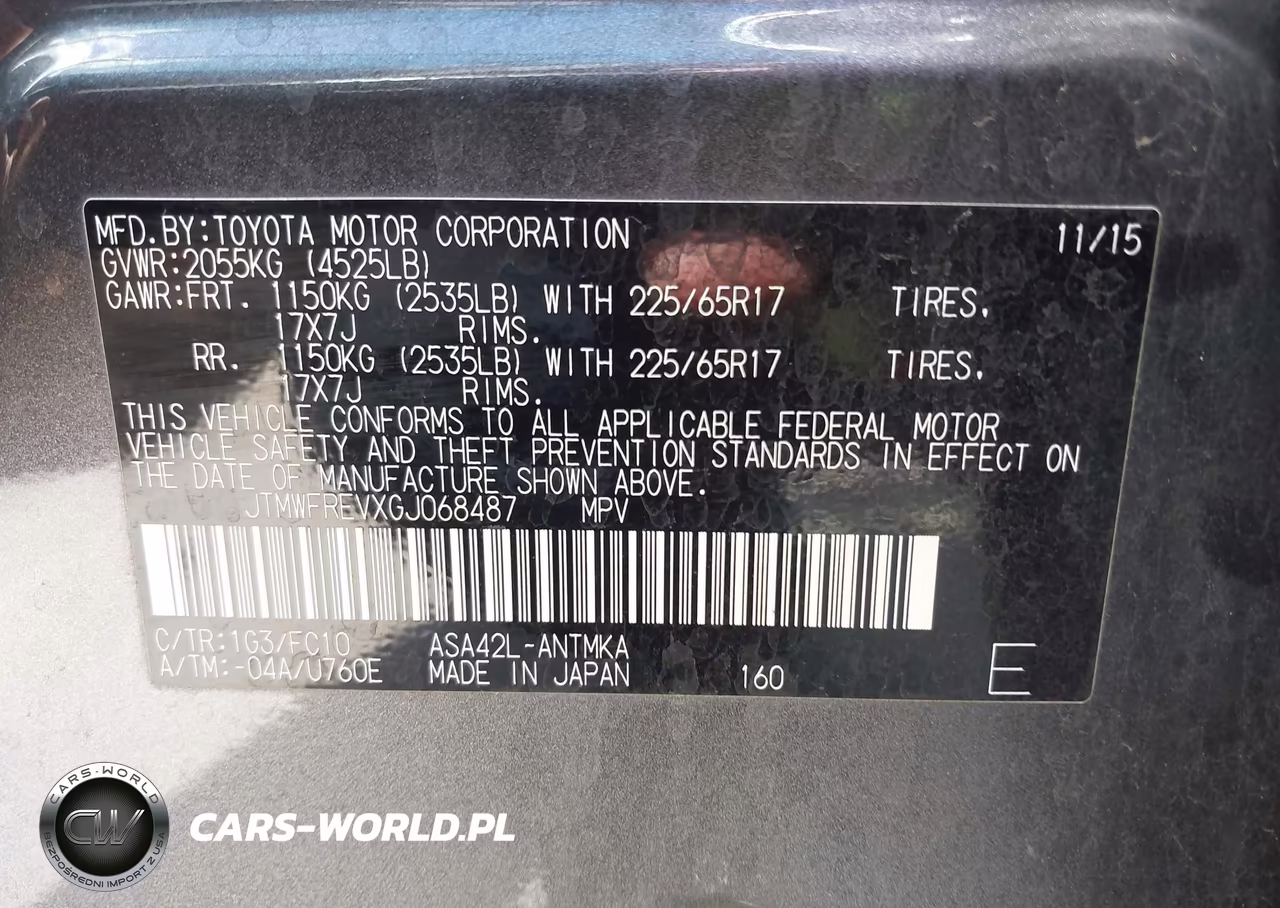 2016 Toyota Rav4 Xle VIN:JTMWFREVXGJ068487 - 9