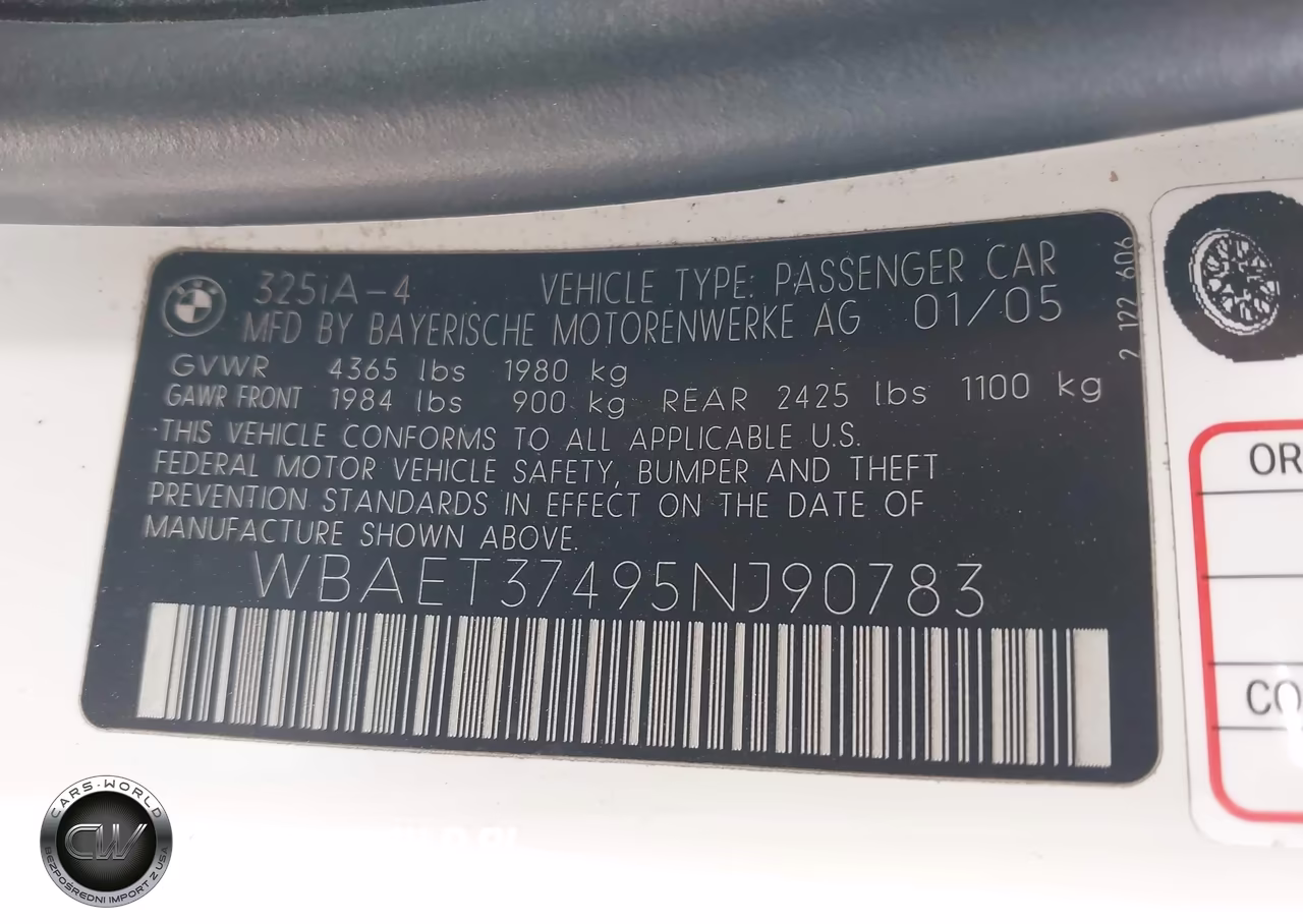 2005 BMW 325I VIN:WBAET37495NJ90783 - 9