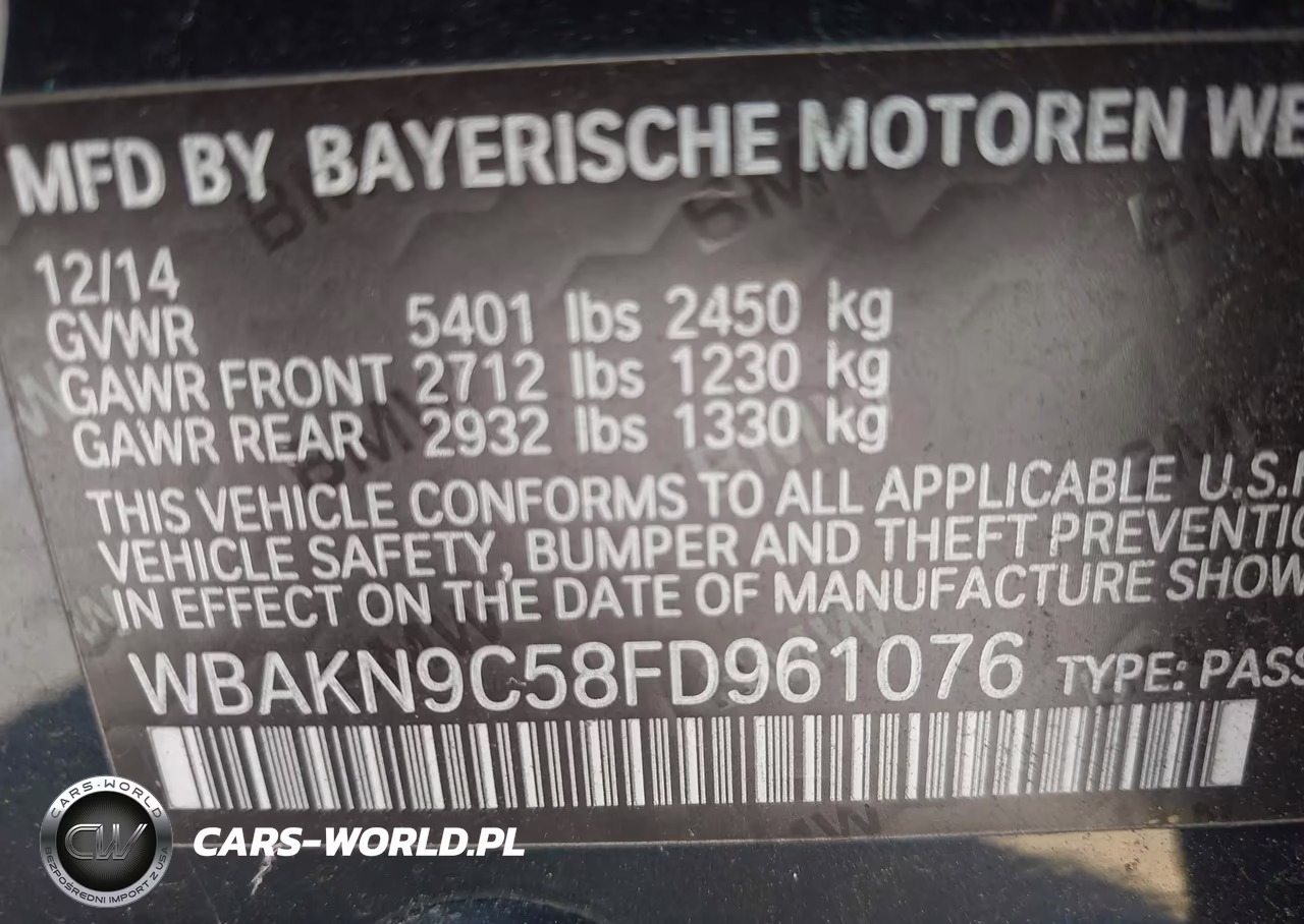 2015 BMW 550I VIN:WBAKN9C58FD961076 - 9