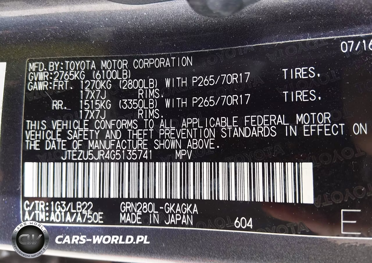 2016 Toyota 4Runner Sr5 Premium VIN:JTEZU5JR4G5135741 - 9