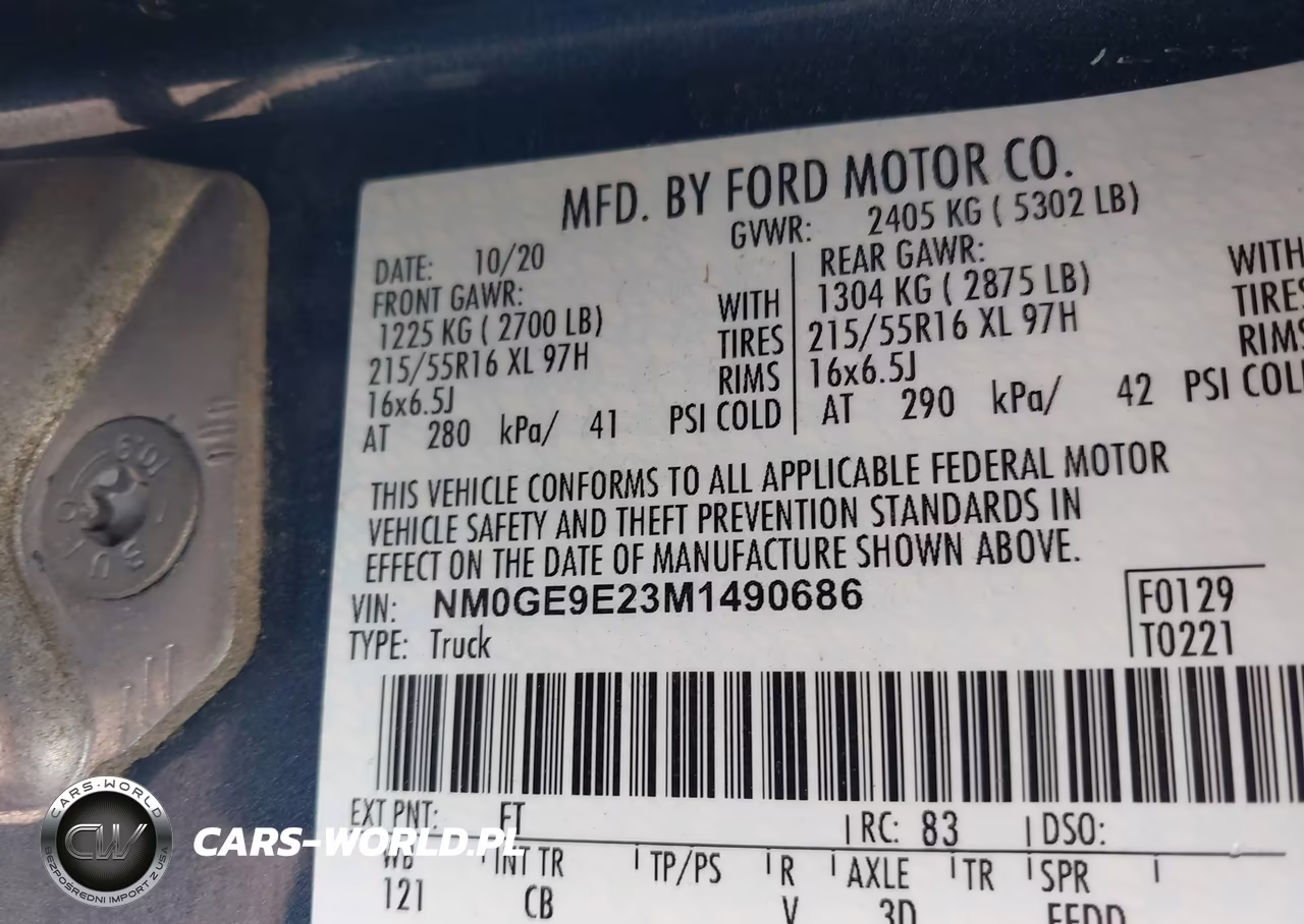 2021 Ford Transit Connect Xl Passenger VIN:NM0GE9E23M1490686 - 9
