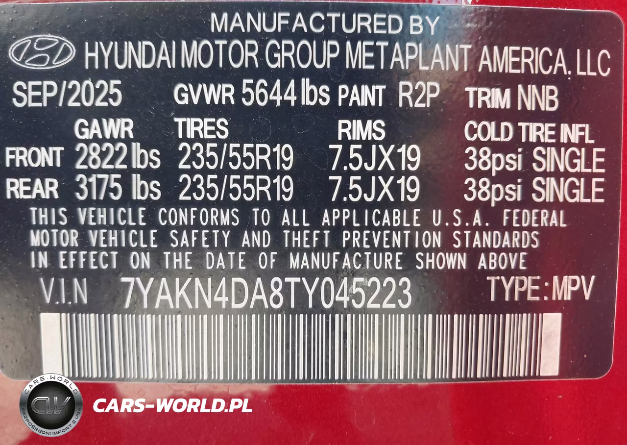 2026 Hyundai Ioniq 5 Sel VIN:7YAKN4DA8TY045223 - 9