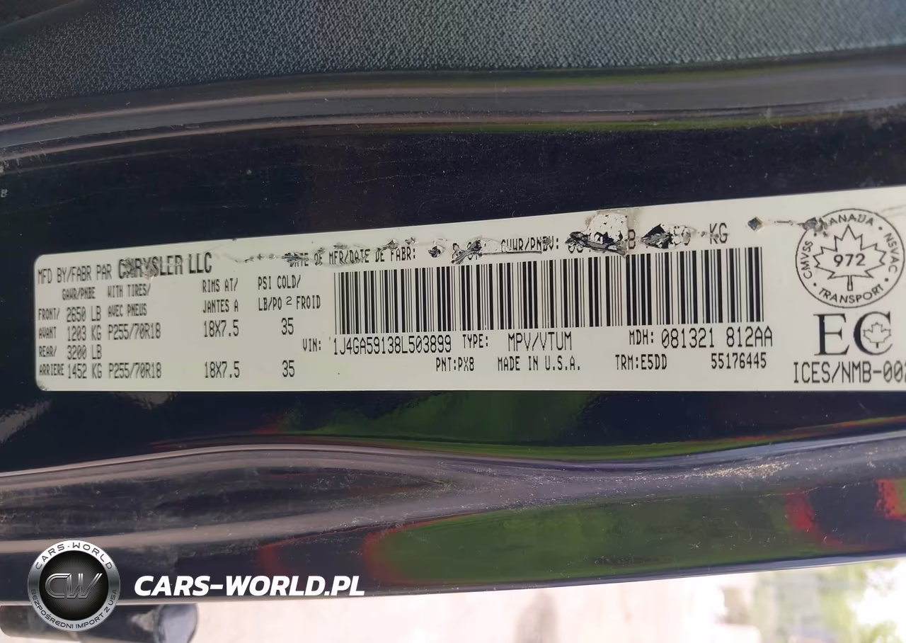 2008 Jeep Wrangler Unlimited Sahara VIN:1J4GA59138L503899 - 9