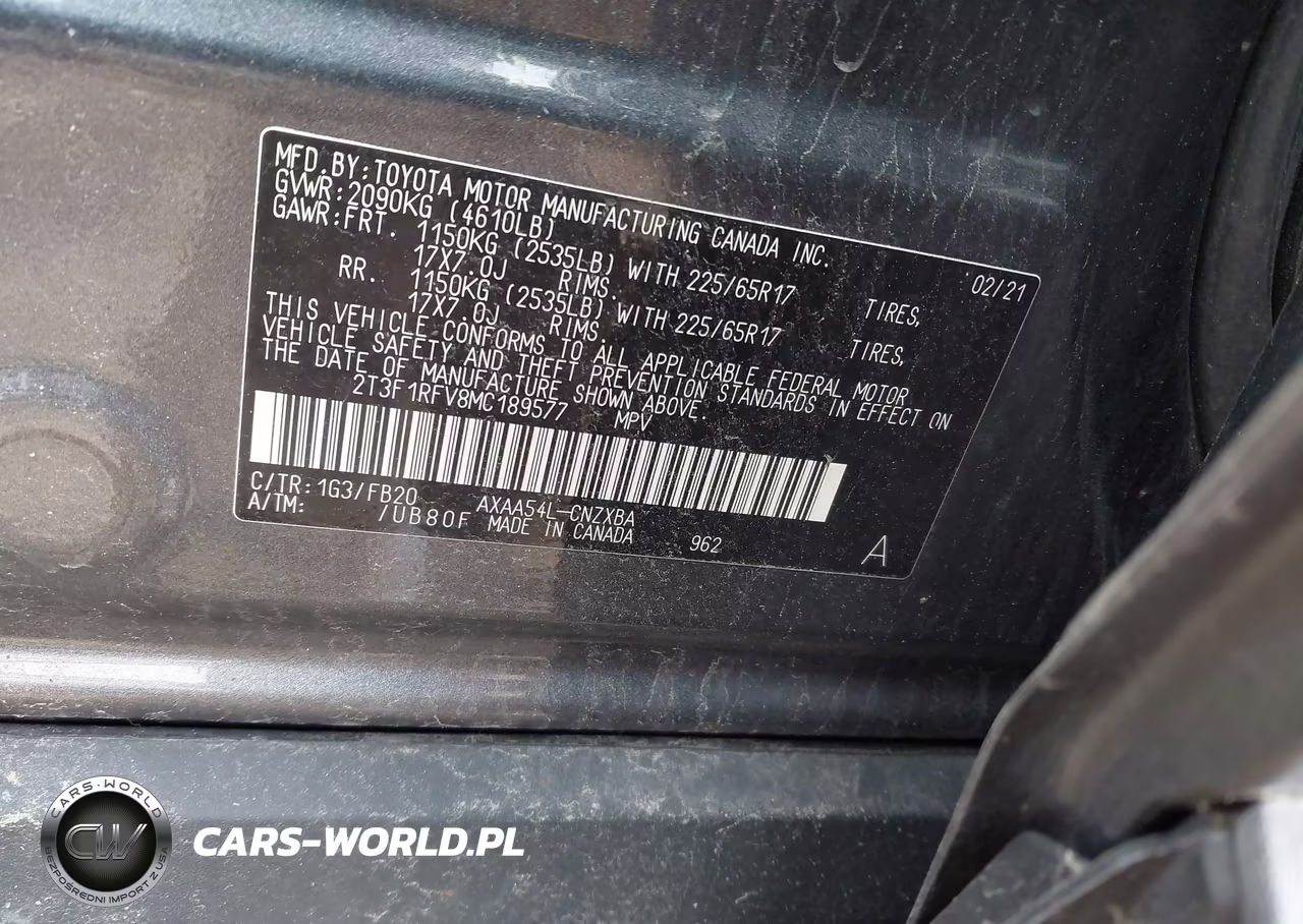 2021 Toyota Rav4 Le VIN:2T3F1RFV8MC189577 - 9