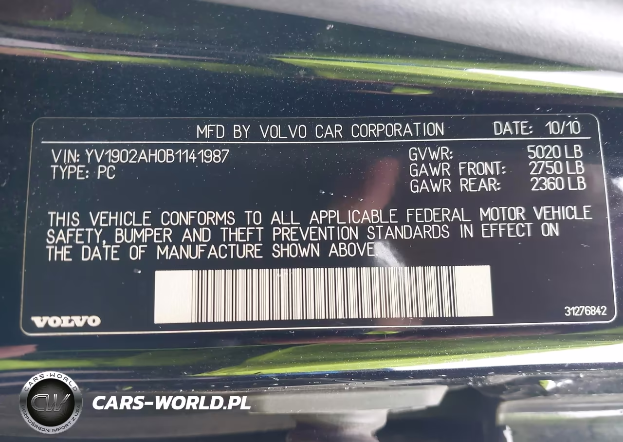 VOLVO S80 T6 VIN:YV1902AH0B1141987 - 9