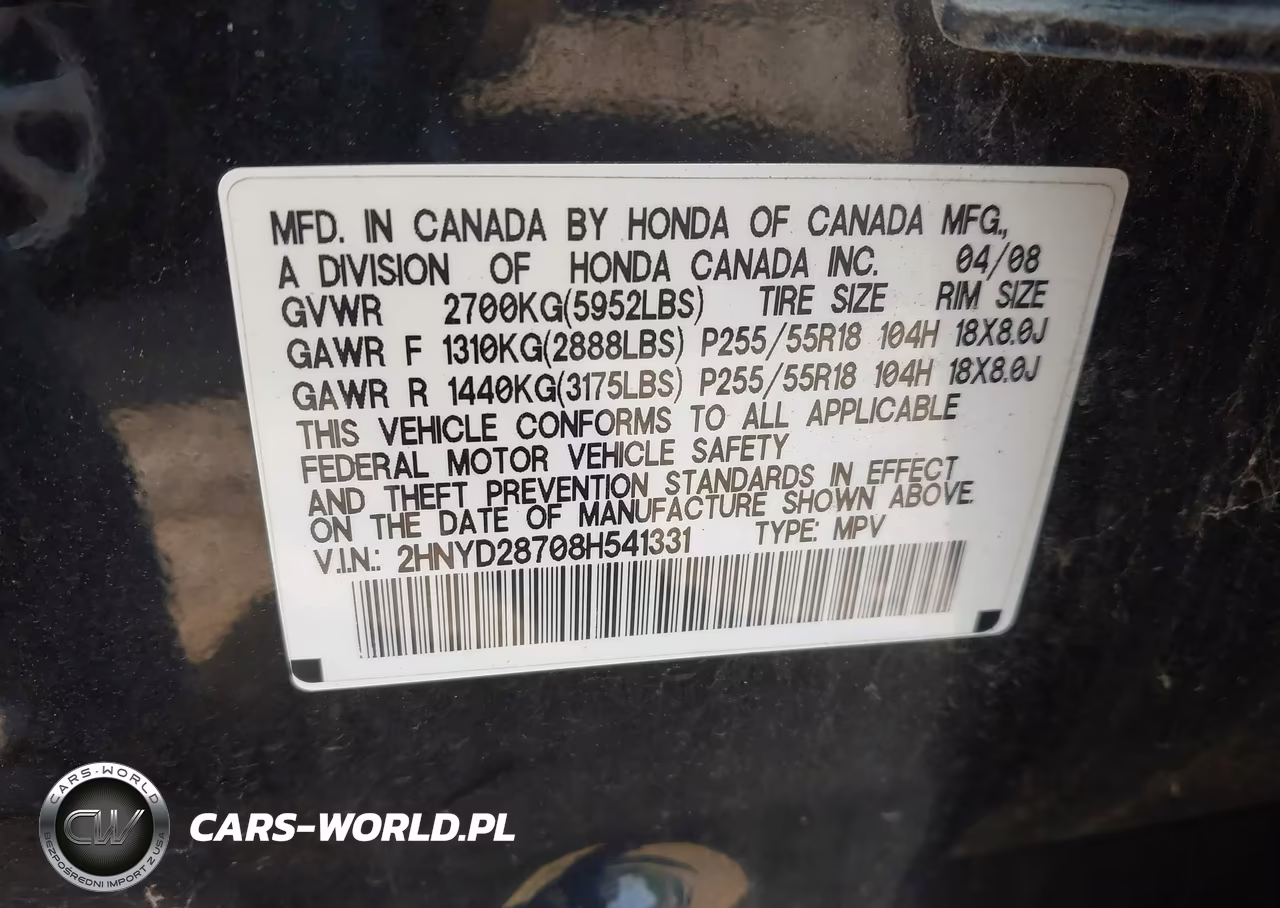 2008 Acura Mdx Sport Package VIN:2HNYD28708H541331 - 9