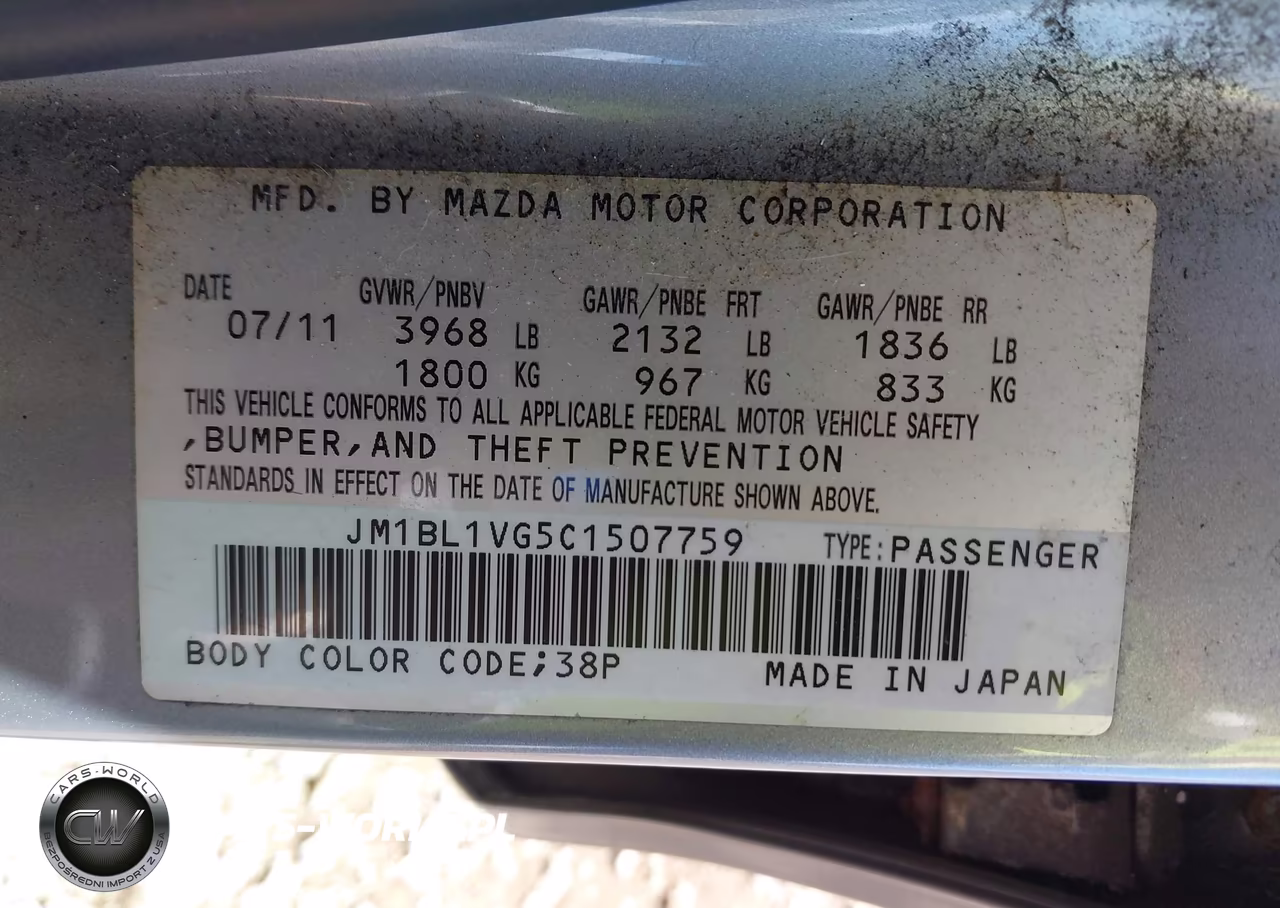 2012 Mazda Mazda3 I Touring VIN:JM1BL1VG5C1507759 - 9