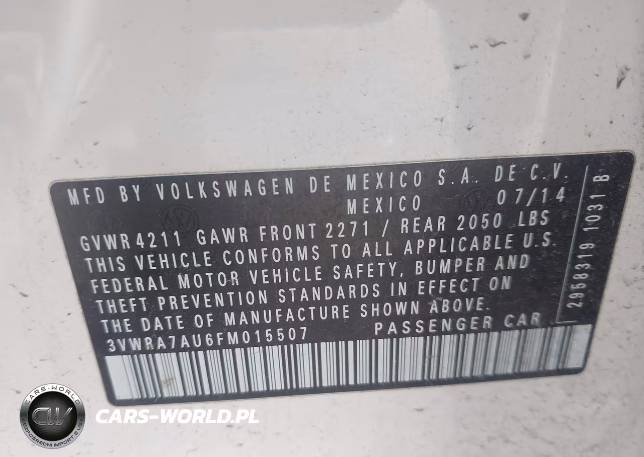 2015 Volkswagen Golf Tdi Se 4-Door VIN:3VWRA7AU6FM015507 - 9