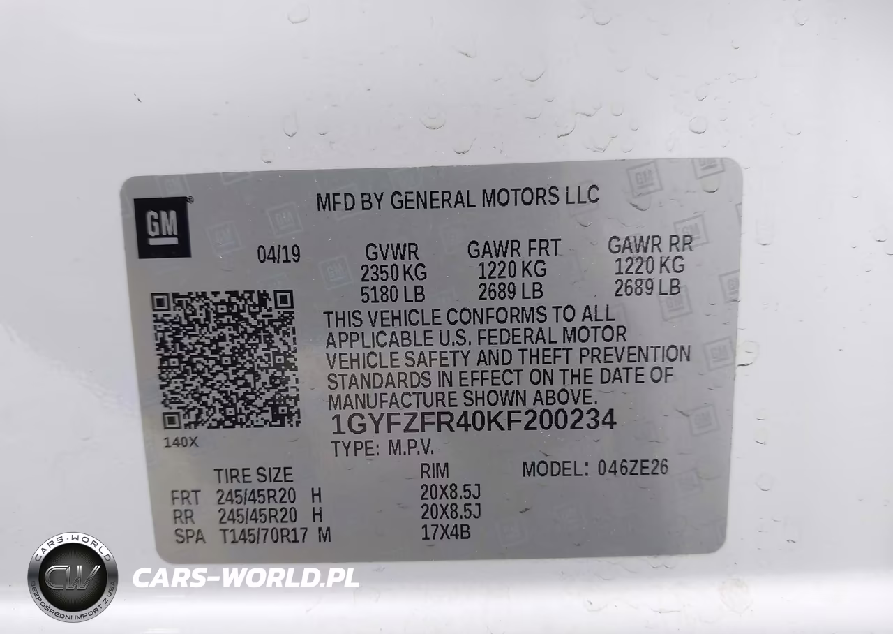 2019 Cadillac Xt4 Awd Sport VIN:1GYFZFR40KF200234 - 9