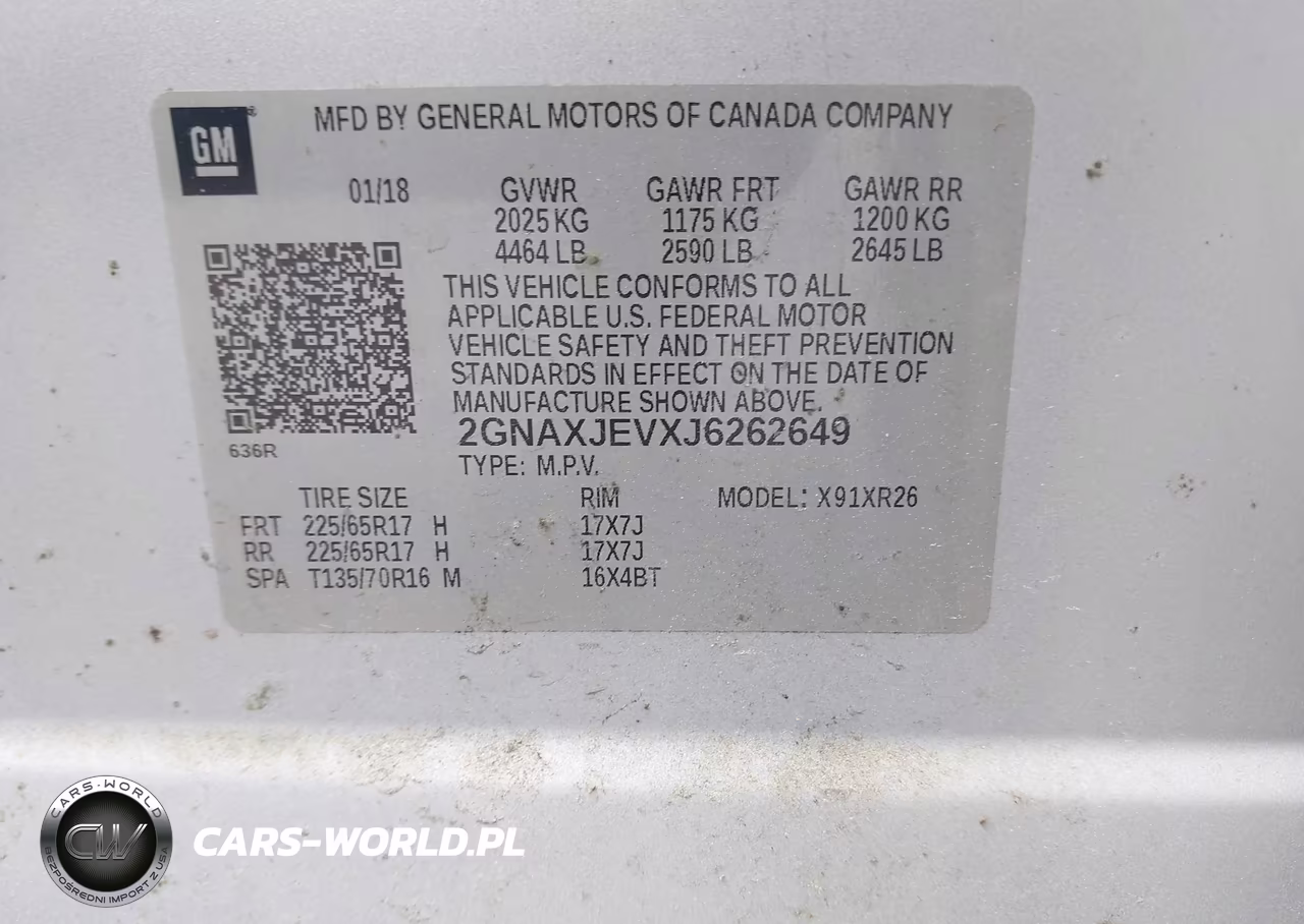 2018 Chevrolet Equinox Lt VIN:2GNAXJEVXJ6262649 - 9