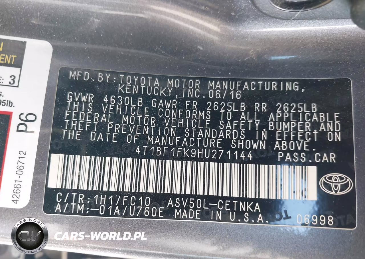 2017 Toyota Camry Le VIN:4T1BF1FK9HU271144 - 9