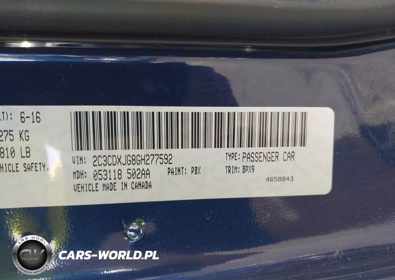 2016 Dodge Charger Sxt VIN:2C3CDXJG8GH277592 - 9