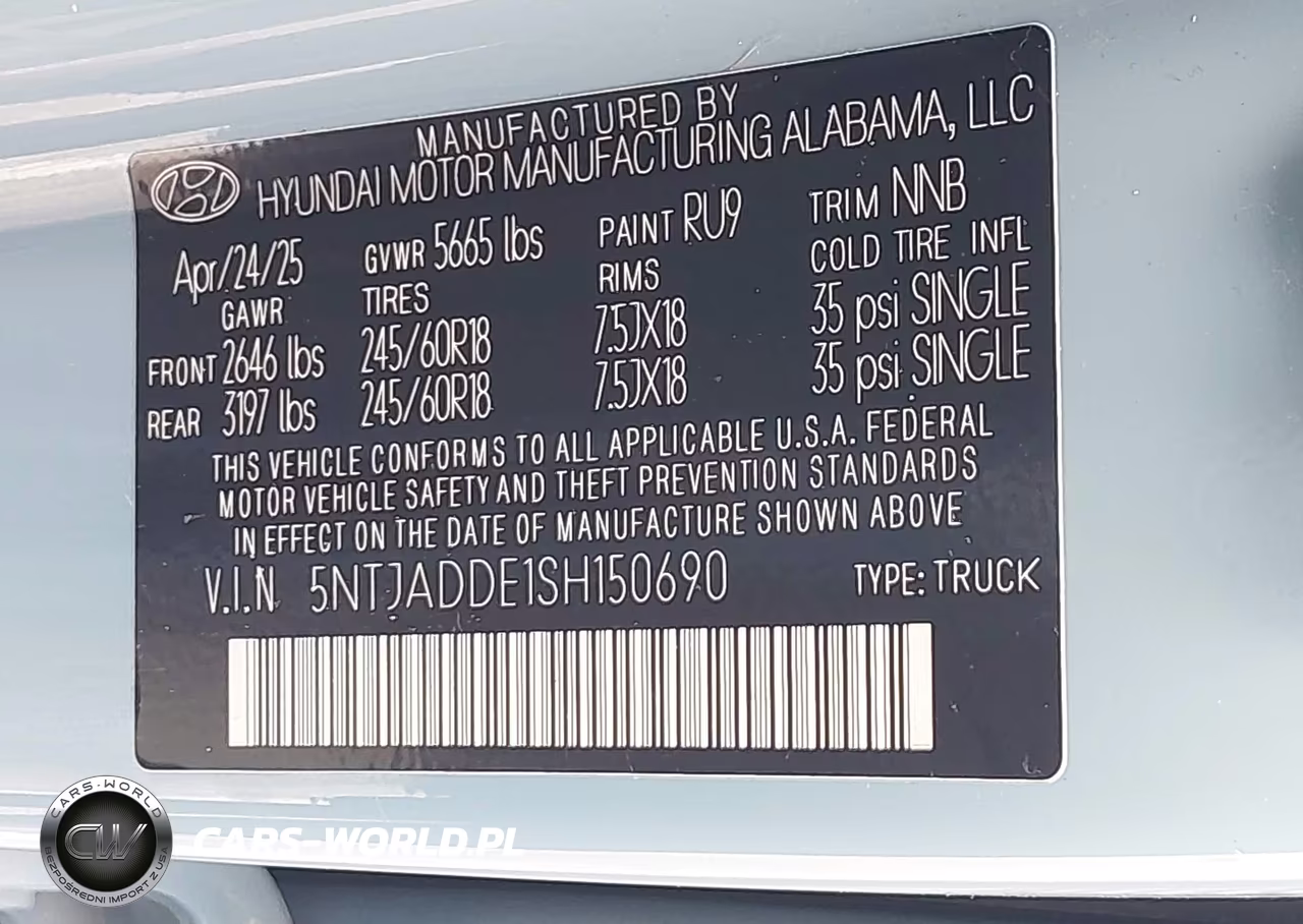 2025 Hyundai Santa Cruz Se VIN:5NTJADDE1SH150690 - 9