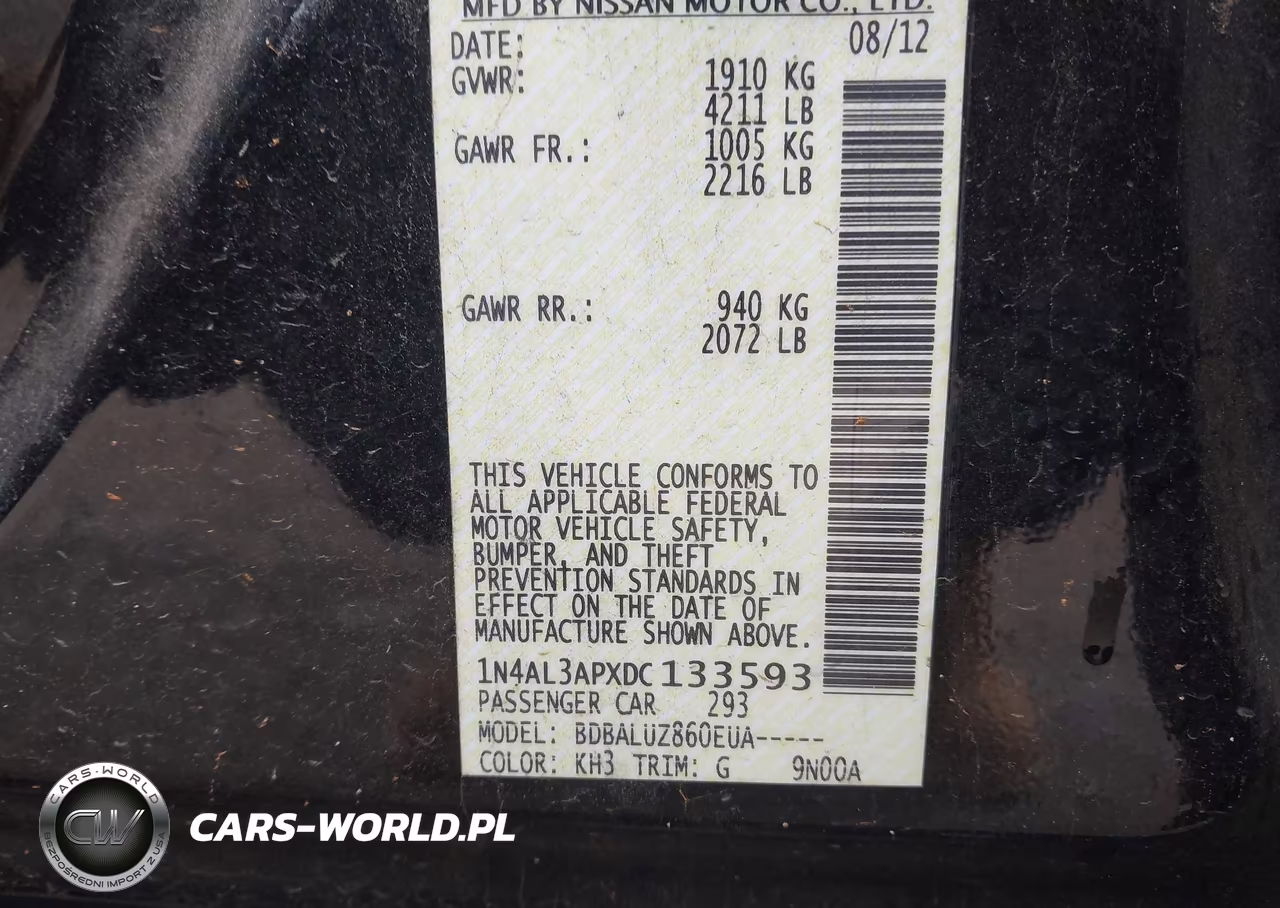 2013 Nissan Altima 2.5 Sv VIN:1N4AL3APXDC133593 - 9