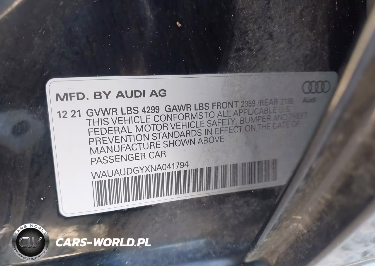 2022 Audi A3 Premium 40 Tfsi Front-Wheel Drive S Tronic VIN:WAUAUDGYXNA041794 - 9