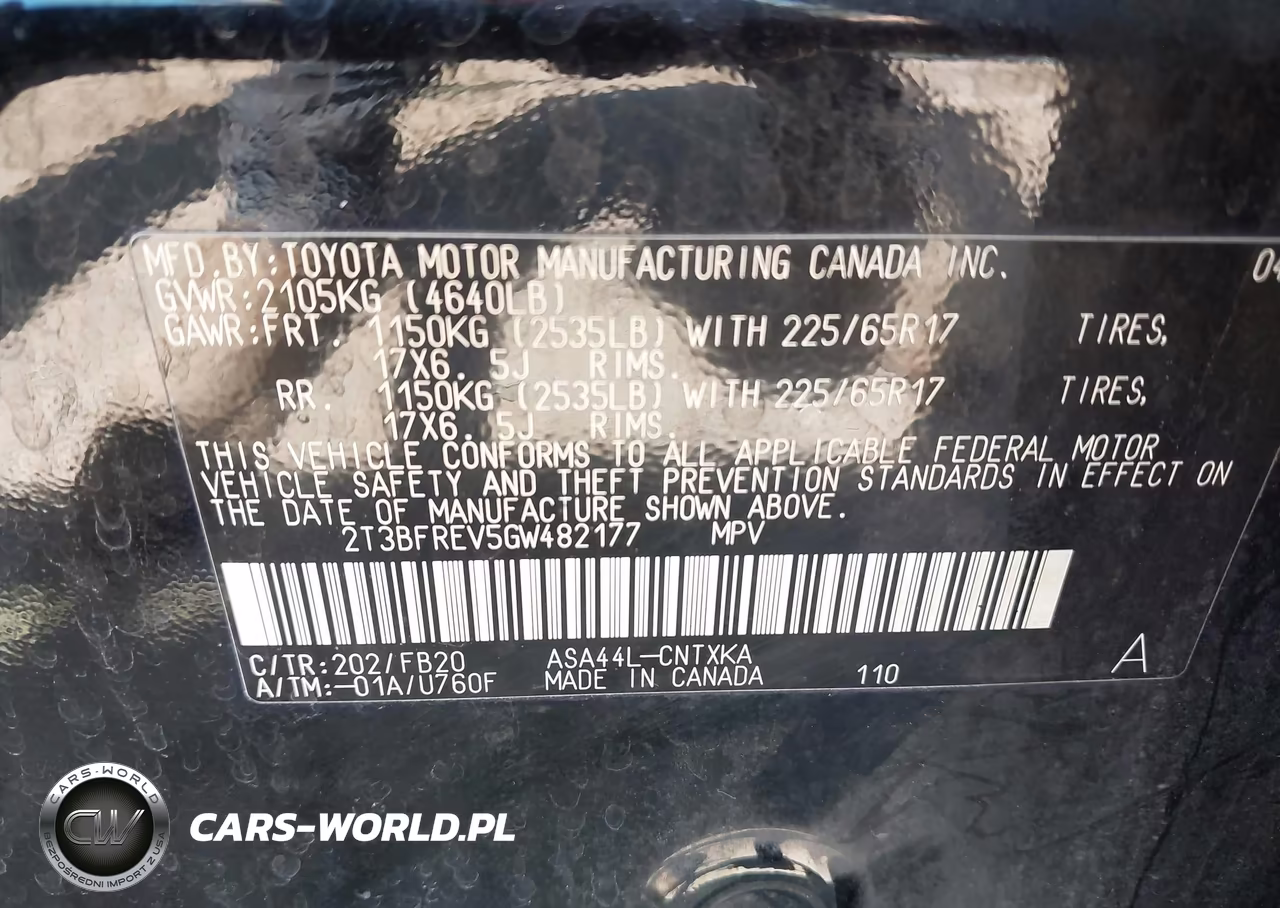 2016 Toyota Rav4 Le VIN:2T3BFREV5GW482177 - 9