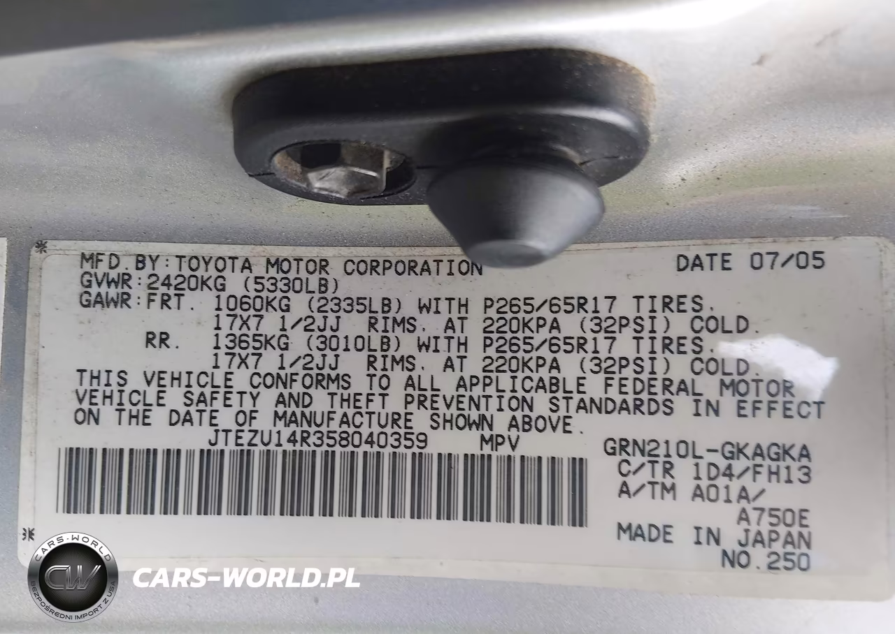2005 Toyota 4Runner Sr5 Sport V6 VIN:JTEZU14R358040359 - 9