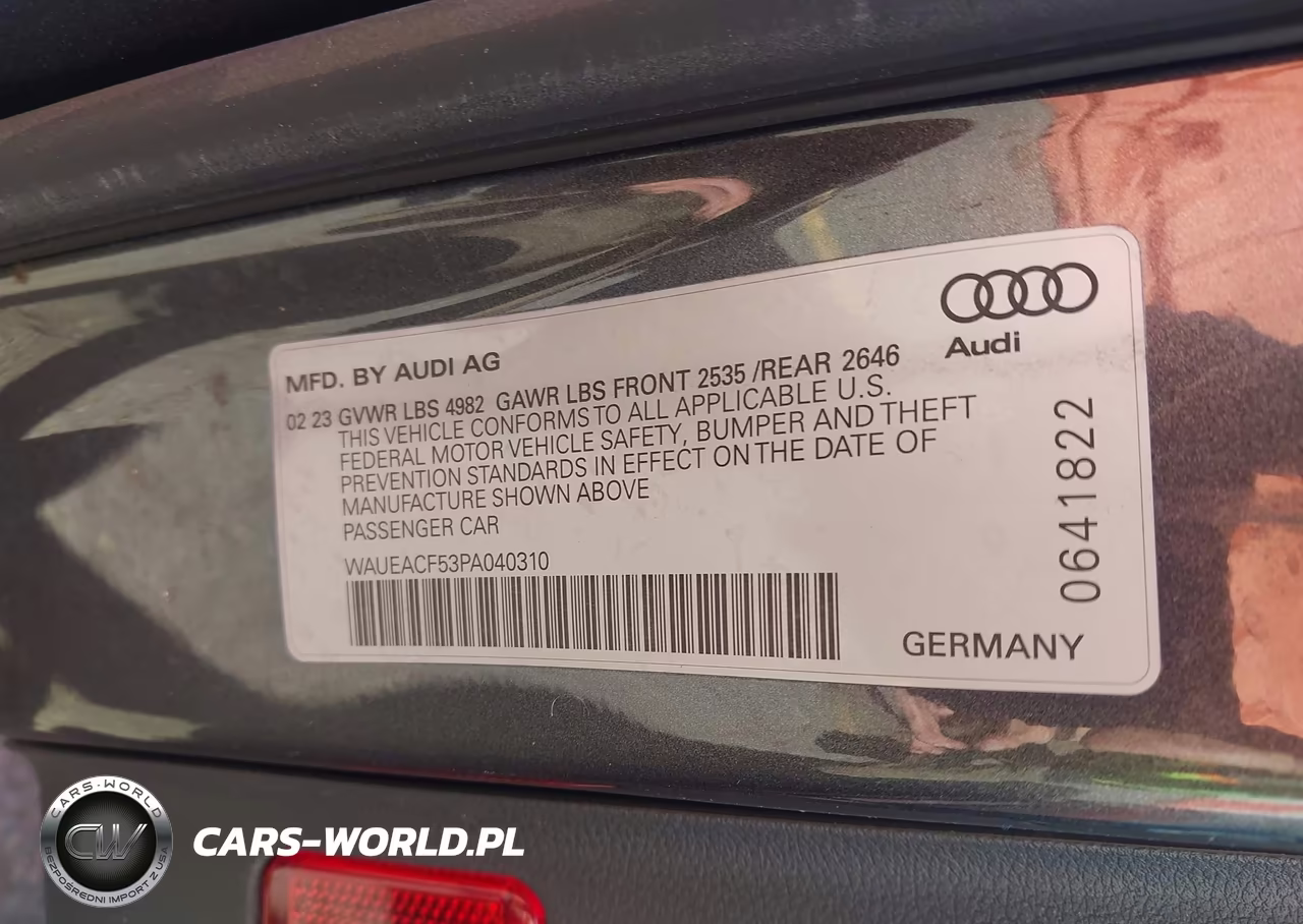2023 Audi A5 Sportback Prestige 45 Tfsi S Line Quattro S Tronic VIN:WAUEACF53PA040310 - 9