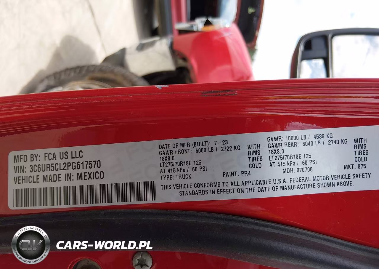 2023 Ram 2500 Tradesman 4X4 6'4 Box VIN:3C6UR5CL2PG617570 - 9
