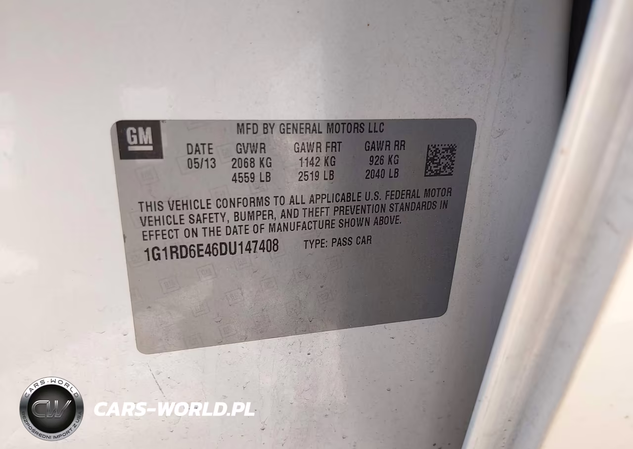 2013 Chevrolet Volt VIN:1G1RD6E46DU147408 - 9